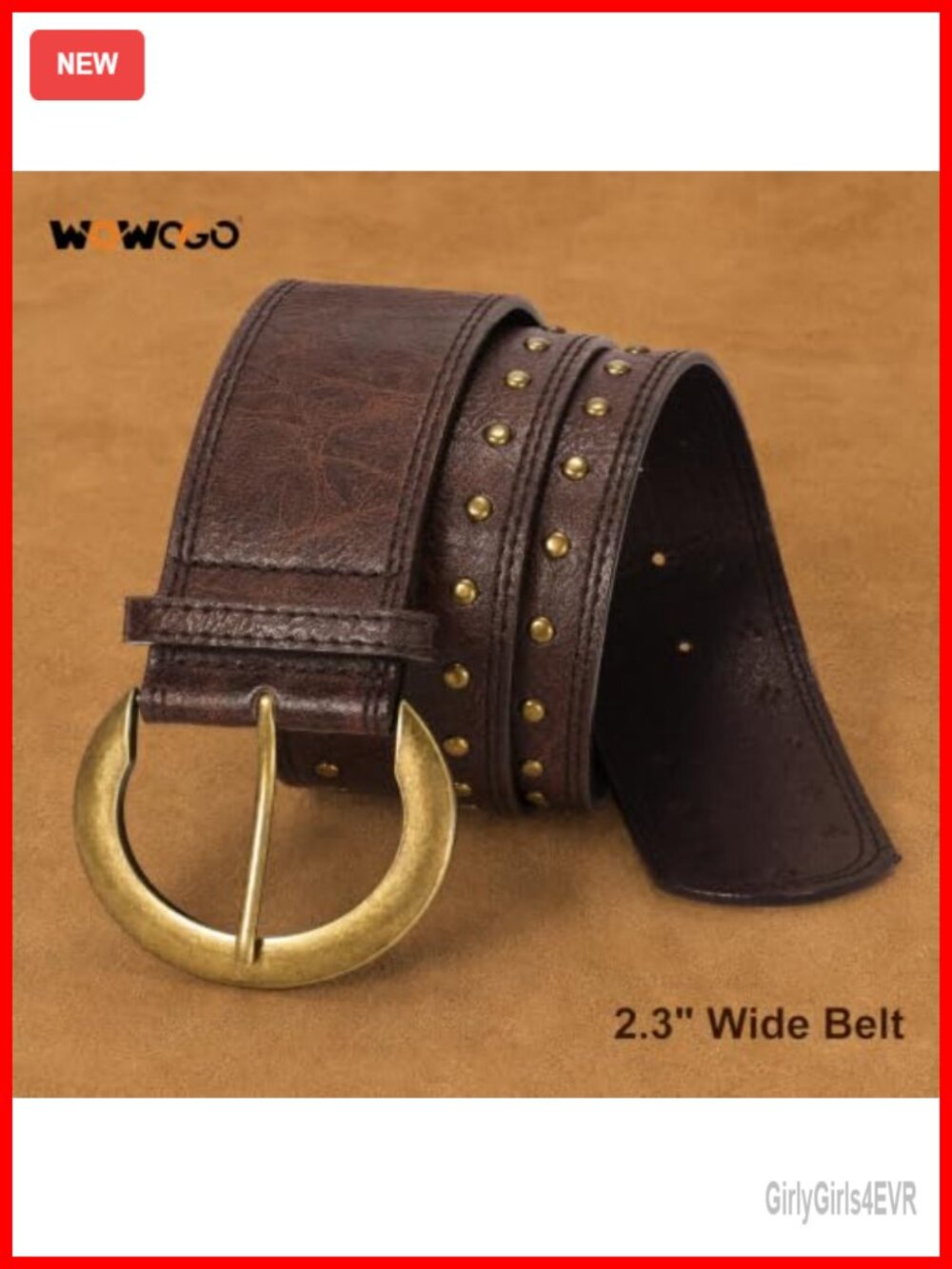 Wide Chunky Faux Leather Belt for Women Western Boho Studded Waist Belt for